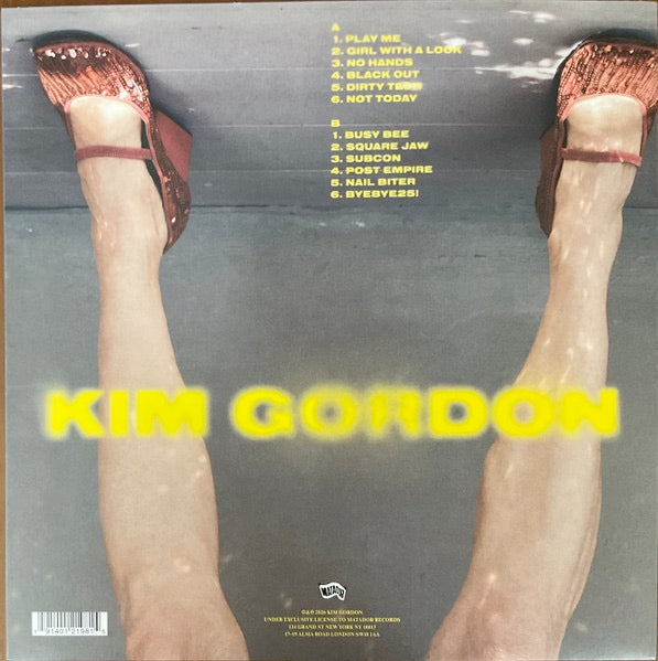 Kim Gordon – PLAY ME – achterkant hoes