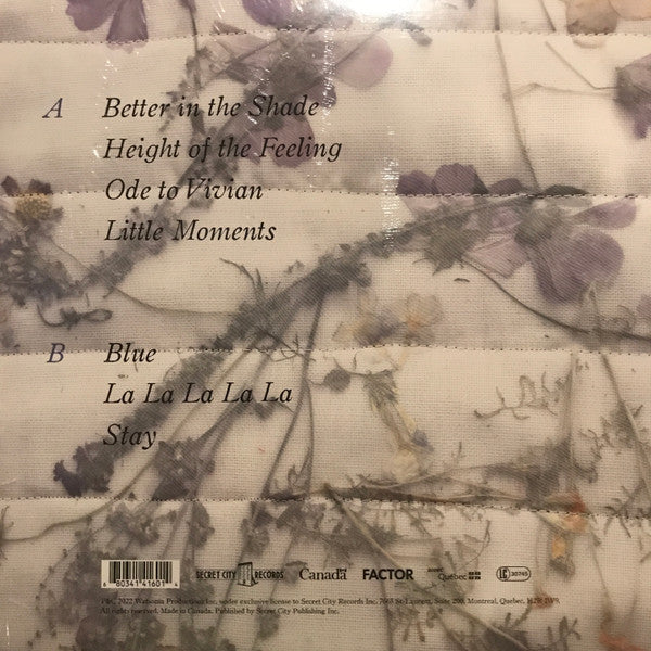 Patrick Watson – BETTER IN THE SHADE – achterkant hoes