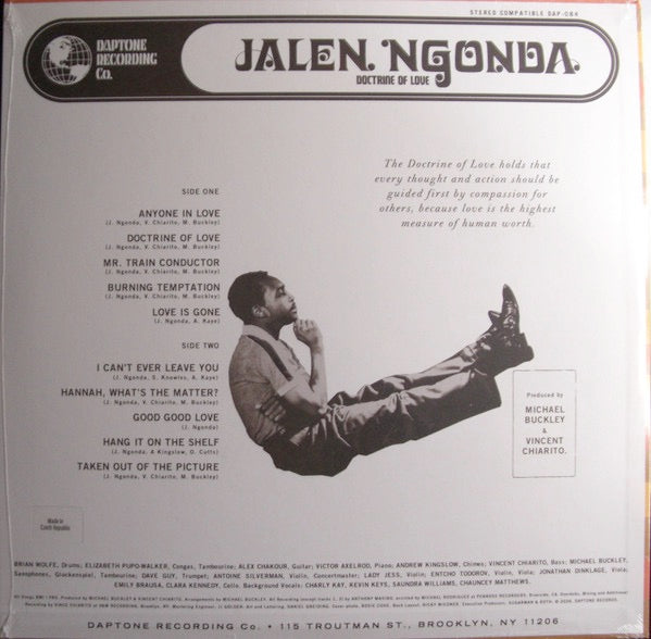 Jalen Ngonda – DOCTRINE OF LOVE – achterkant hoes