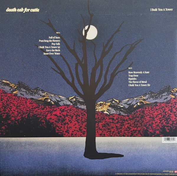 Death Cab For Cutie – I BUILT YOU A TOWER – achterkant hoes