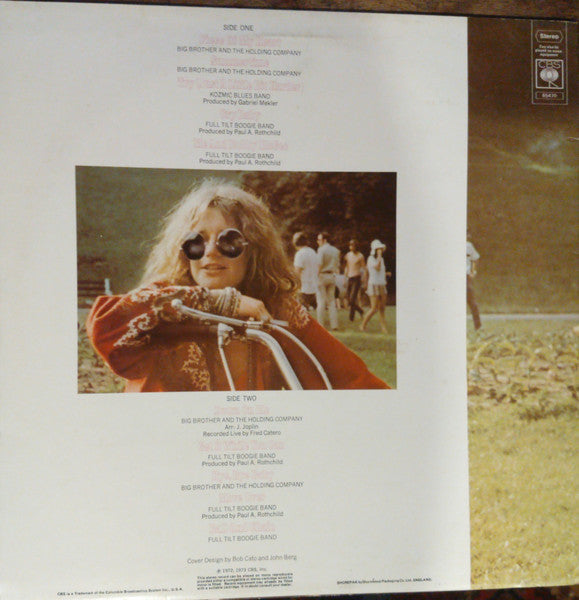 Janis Joplin – Janis Joplin's Greatest Hits – achterkant hoes