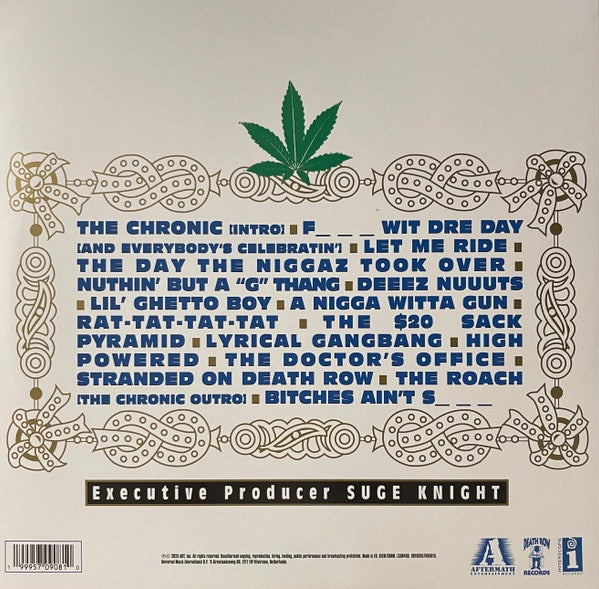 Dr. Dre – The Chronic – achterkant hoes