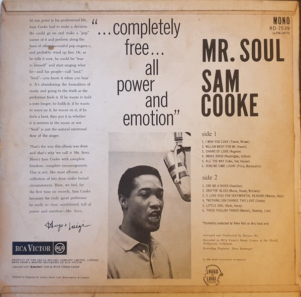 Sam Cooke – MR. SOUL – achterkant hoes