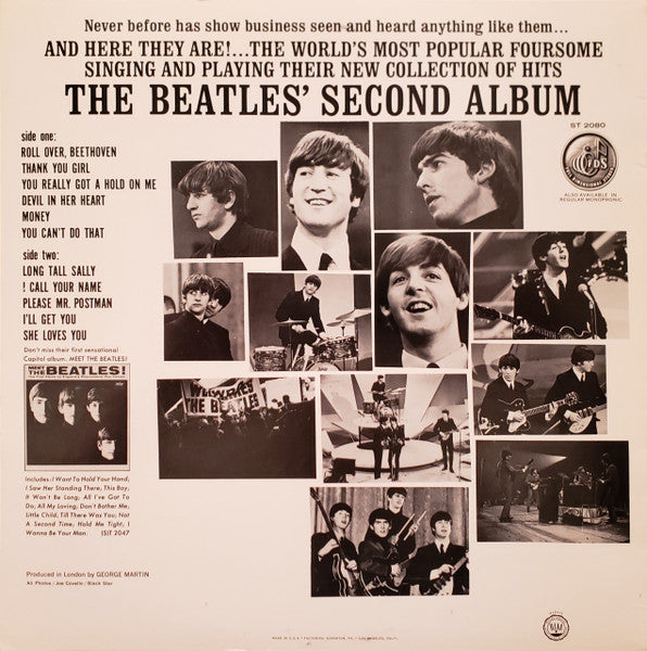 The Beatles – THE BEATLES' SECOND ALBUM – achterkant hoes