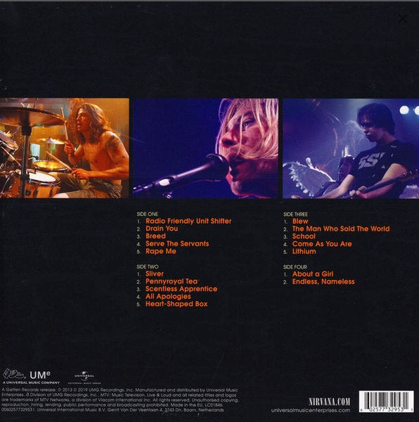 Nirvana – LIVE AND LOUD – achterkant hoes