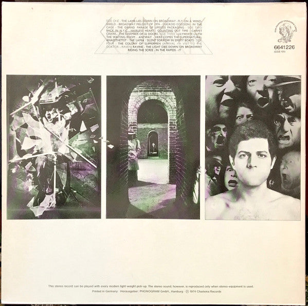 Genesis – The Lamb Lies Down on Broadway – achterkant hoes