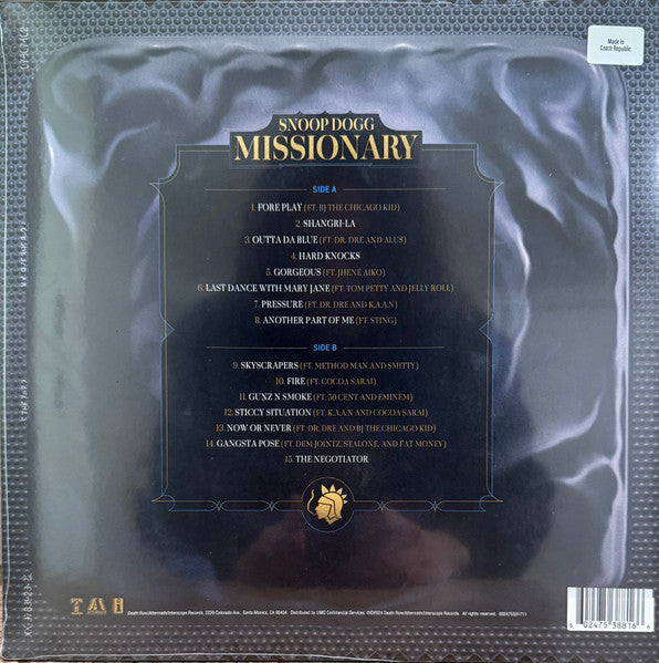 Snoop Dogg – MISSIONARY – achterkant hoes