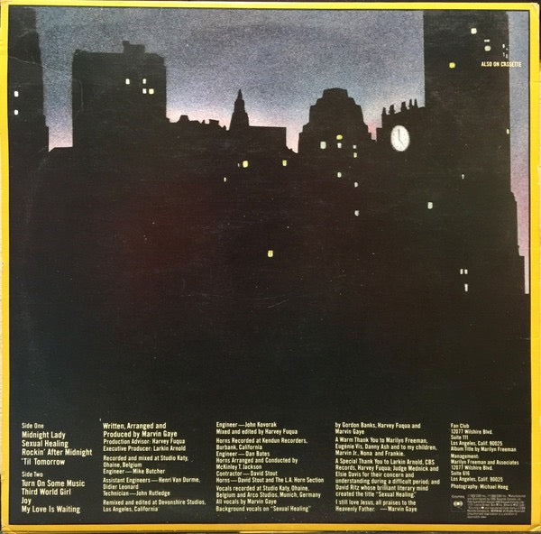 Marvin Gaye – Midnight Love – achterkant hoes