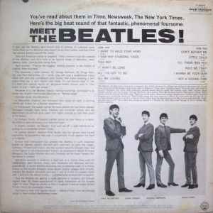 The Beatles – MEET THE BEATLES – achterkant hoes