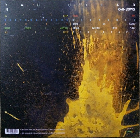 Radiohead – In Rainbows – achterkant hoes