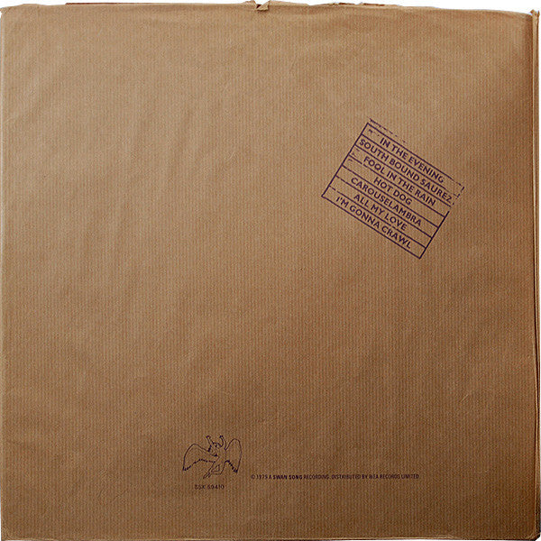 Led Zeppelin – In Through the Out Door – achterkant hoes